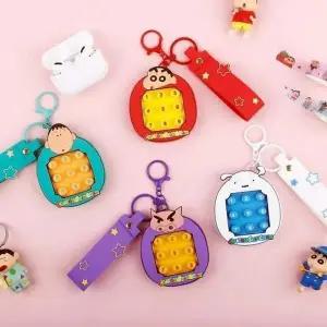 [하프클럽/]뽁뽁이 크레용 키홀더 가방 귀여운 신짱 골이 고리 걸