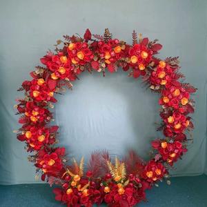 웨딩 아치 프레임 데코 지지대 조형물 세트 플라워 곡선 금속 포토존