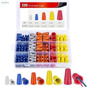 220피스/180피스 절연 트위스트 와이어 커넥터 스프링 포함 휴대용 고속 연결 캡 전기선용