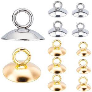 20pcs 4/6/8/10mm 스테인레스 스틸 비즈 엔드 캡 걸쇠 펜던트의 매력 커넥터 DIY 쥬얼리 결과 만들기