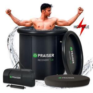 80cm 원형 모던 블랙 냉수 욕조 접이식 얼음 풍선식 야외 스파 휴대용 성인용