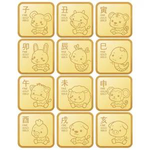 십이지신 스퀘어 골드바 3.75g