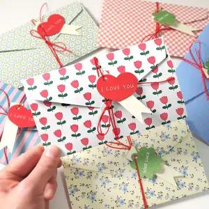 포인트 편지카드 키트 6종세트 편지지 귀여운 패턴 디자인 예쁜 이쁜 스승의날 어버이날 기념일 고백 선물