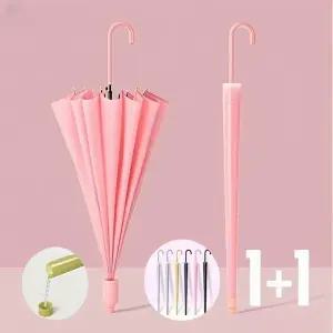 캡커버 파스텔 장우산 학생 청소년 남녀공용 예쁜 양산 튼튼한 빗물차단 차량용 투명커버 자동우산 2개