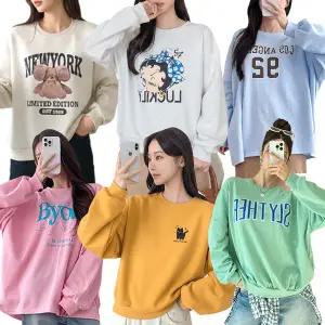 봄신상 미라클코지/긴팔/맨투맨/빅사이즈여성의류/여성/티셔츠/반팔/오버핏/긴바지