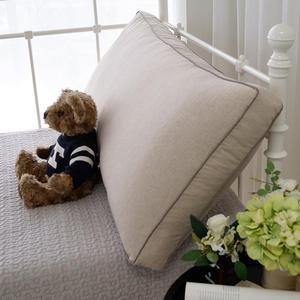 베이지 침대 헤드쿠션