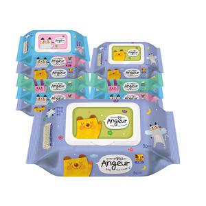 앙쥬르 45 엠보싱 80매 캡형 10팩 평량 45g 순한  물티슈 우체국택배