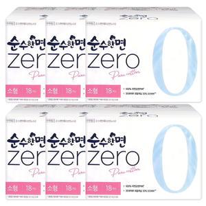 순수한면 제로 소형 18개 6팩 (108개)