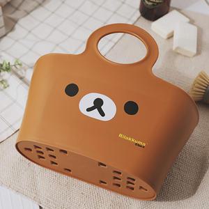 리락쿠마 물빠짐 목욕바구니