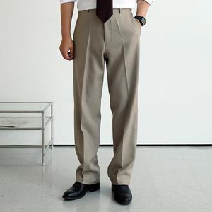 출근용 통큰 중년남성면바지 밑위 긴 캐주얼기지바지