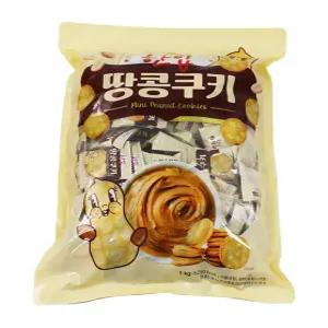 한입 땅콩쿠키 피넛버터 크래커1kg 대용량 쿠키 (약 160개입)