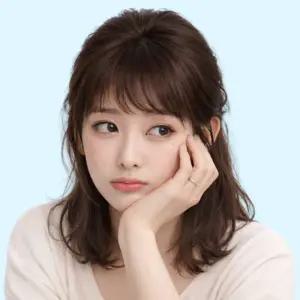 언니네 가발 자연스러운 여성 정수리 부분 가발 인모