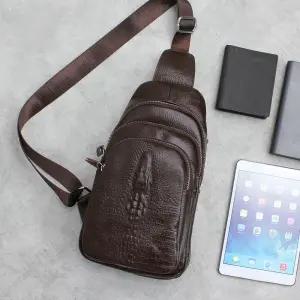 1612 천연소가죽 슬링백 메신져백 크로커 가죽가방/슬링/백/여행/크로스/남자/메신져/여성/가방/캐주얼