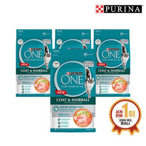 퓨리나 원캣 1세이상 헤어볼 관리 1.4kg 4개