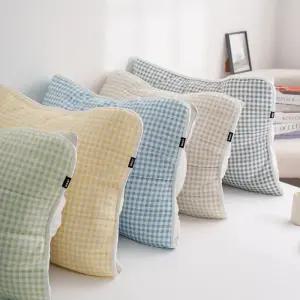 (2장)스잠 국내산 엔딩체크 교체편한 밴딩 베개커버 3050 4060 5070/사계절 여행용 휴대용