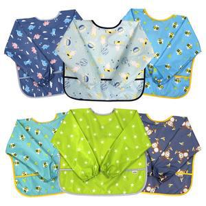 국내산 아동용 방수 긴팔 미술가운 유치원 어린이집 초등학교 미술놀이 앞치마