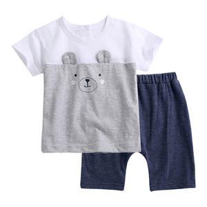 여름아기옷 국내생산 귀욤고미 반팔 상하복 2종셋트 돌 두돌 영유아복_그린베베