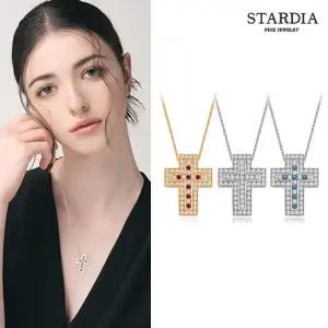 18K 더블 크로스 빅 목걸이