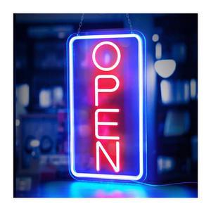 영업중 LED 간판 OPEN 타원형 업소용 실외 빨강 부동산 네온조명