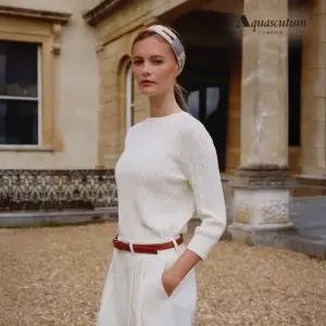 [온플] 아쿠아스큐텀 25FW 이집트 기자코튼100 케이블 니트 3종