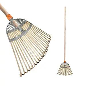 제이오마켓 조립식 대나무 갈퀴 목봉 120cm/벌초 잡초 잔디 낙엽 관리 제거 21발 갈쿠리 깔쿠리