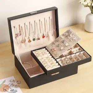 악세사리 귀걸이 목걸이 보관함 정리함 정리대 보석함 (4color)