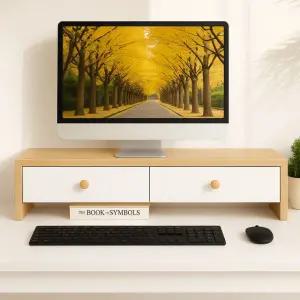 서랍형 모니터 받침대 데스크 오거나이저 다용도 수납형 정리대 키보드 수납 선반 모니터거치대