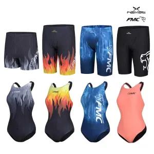 헤스트 X FMC Collaboration 남자 여자 실내수영복 3부 5부 사각 X-BACK 원피스수영복