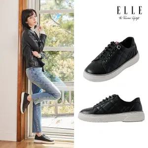 [엘르] 여성 퀼팅스니커즈_블랙
