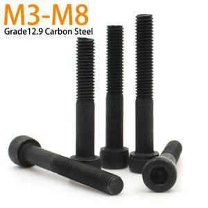 12 탄소강 연장 알렌 육각 소켓 헤드 하프 스레드 나사 볼트 30 200mm M3 M4 M5 M6 M8 등급