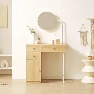 일마레하우스 레디 원형 거울 철제 미드센츄리 화장대 콘솔