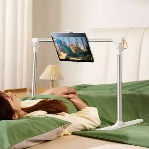 스틸리 침대 태블릿 거치대 접이식 높이 폭 조절 누워서 핸드폰 누움 스탠드 CT13