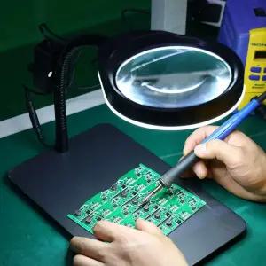 스탠드 확대경 조명 납땜 고화질 독서용 대형 돋보기