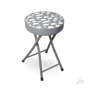 폭신한 쿠션감 간편이동 접이식 다용도 원형 쿠션 스툴 구름 1P (k7081)