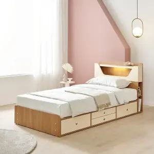 쏠앤까사 리플 LED 서랍수납 벙커수납 슈퍼싱글 침대