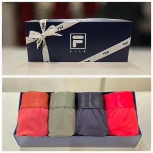 휠라언더 [선물포장] 4종세트 로고 아웃밴드 남성 드로즈 FI253DR01M008