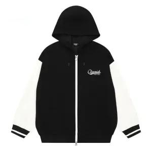 에꼴리에 세이브존03 유니 오버핏 네오프렌 집업 점퍼  24C0152-BK