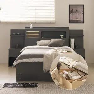 [상일리베가구] 이스타나 리프트업 LED 수납 침대+독립40T 유로탑 매트리스 세트 SS