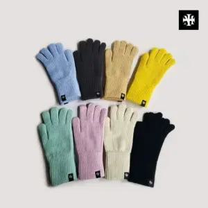 비비마리아 핑거홀 소프트 니트장갑 터치 방한 장갑 부드러운 보온성 손가락오픈 핑거홀
