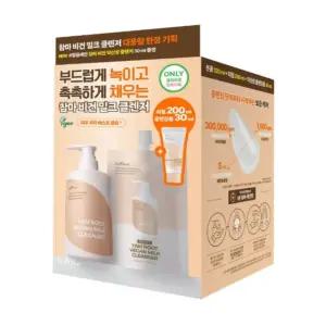 이즈앤트리 참마 비건 밀크 클렌저 220ml + 리필 200ml + 미니 폼 30ml