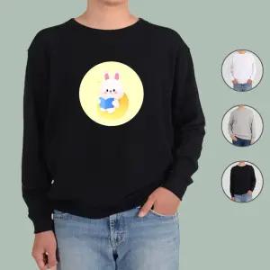 맨투맨 남여공용 독서 토끼 달 책 계묘년 디자인