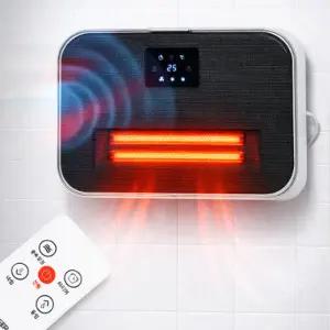 크루거 욕실난방기 리모컨형 욕실 온풍기 화장실 열풍기 벽걸이 PTC 히터 전기 가정용 난방기