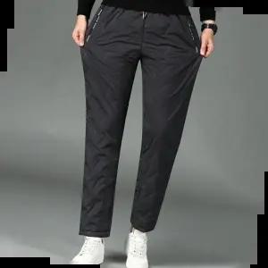 융털바지 남자 겨울 융털 일자 작업복 패딩 방한 허리밴딩 팬츠