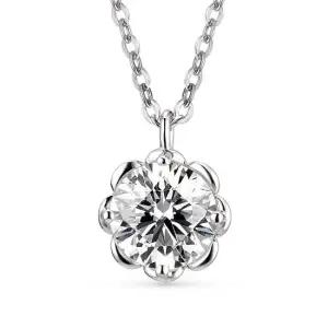 18K 프림 로즈 랩 다이아몬드 4프롱 1캐럿 목걸이+IGI 감정서