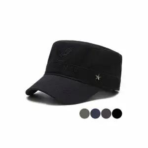 볼캡 군모 짧은 스타일 밀리터리 모자 자수 빈티지 챙 패션군모 남여공용모자 워싱