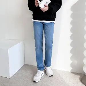 블레오 남자 빅사이즈 스판 슬림 일자 라이트블루 청바지 DM260129140