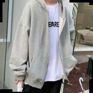 베이직 캐주얼 3컬러 남성 무지 데일리 후드집업