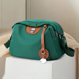 여자 크로스백 패브릭 레이어 미니 크로스백 꾸안꾸템