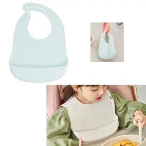 6단계 크기조절 음식물받이 실리콘 턱받이 이유식턱받이 아기턱받이 인기 이유식가운 예쁜