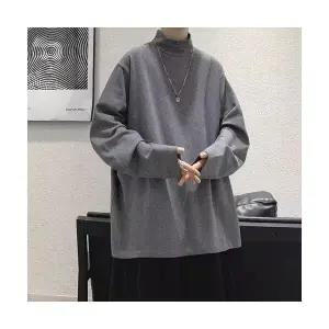 슬램덩크 남성 폴라티 솔리드 반폴라 긴팔티셔츠 봄가을 상의 HO3